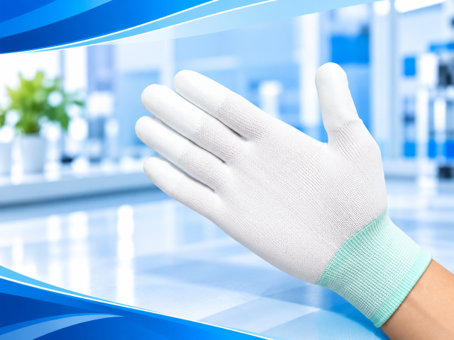 ถุงมือเคลือบ PU ป้ายนิ้วสีขาว(White PU Fingertips Glove)