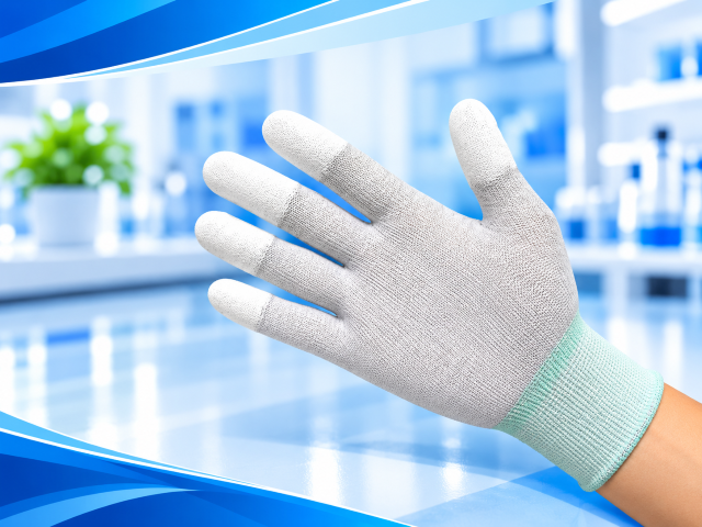 ถุงมือเคลือบปลายนิ้วสีขาว(ESD White PU Fingertips Glove)